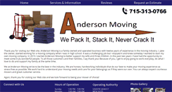 Desktop Screenshot of andersonmoving.net